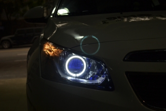 15款科魯茲車燈改裝天使眼雙光透鏡氙氣燈